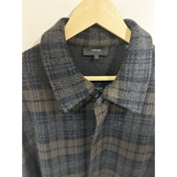 Vince Plaid Wool BLEND Jacket Women’s Size Small Gray - Picture 8 of 11